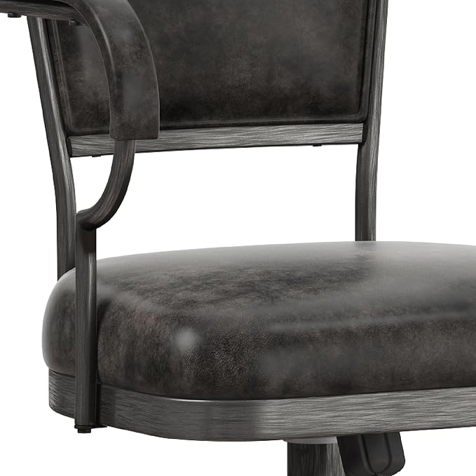 Hillsdale Bridgetown Metal Counter Height Swivel Stool, Pewter