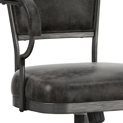 Hillsdale Bridgetown Metal Counter Height Swivel Stool, Pewter
