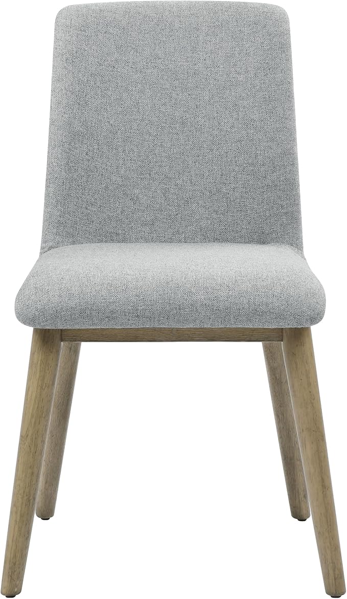 Farmhouse Dining Chairs Set of 2 - Upholstered Mid Century Armless Side Chairs with Back, Durable Polyester Fabric for Kitchen Island, Living Room, Restaurant