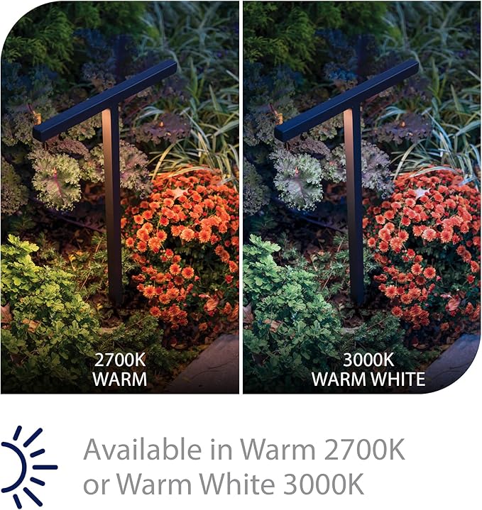 WAC Landscape Lighting, Balance LED 12V Path and Area Double Light 2700K Warm Built-in LED in Black