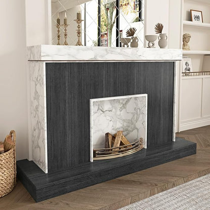 WESTICK Large Wood Grain Wallpaper Peel and Stick Modern Countertops Waterproof Wood Contact Paper Self Adhesive Black Wallpaper Repvable Kitchen Wooden Film Wall Paper for Cabinets Furniture 24"x394"