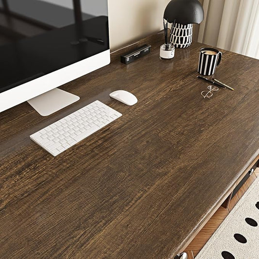WESTICK Glossy Wood Contact Paper for Countertops Vintage Brown Wood Peel and Stick Wallpaper Waterproof Countertop Contact Paper for Kitchen Table Top Desk Cabinets 15.8" x 196"