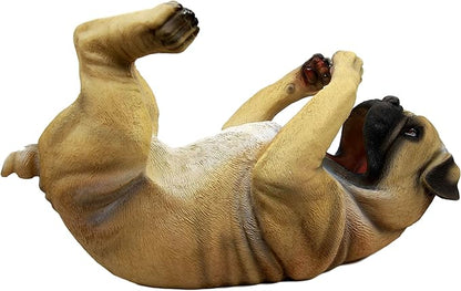 Ebros Lifelike Purebreed Pedigree Canine Adorable Fawn Pug Dog Wine Bottle Holder Figurine Statue As Kitchen Wine Cellar Centerpiece Decor Storage Organizer (Fawn Pug)