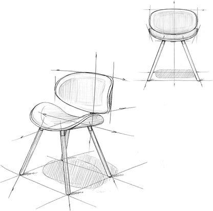 SIMPLIHOME Marana Dining Chairs - Upholstered Bentwood Back and Vegan Leather Kitchen Chair in Black, Mid-Century Modern Dining Room or Kitchen Seating with Contoured Seat and Beech Wood Base