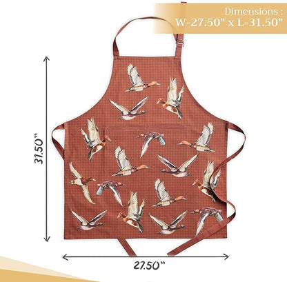 Maison d' Hermine 100% Cotton Apron for women with Pocket Kitchen Chef Apron for Men Cooking Mothers Day Gifts