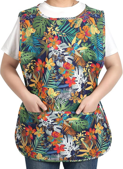 3 pack Women Cobbler Apron Vintage Floral Aprons for Women Chef Bakers Apron for Baking, Cooking, Gardening