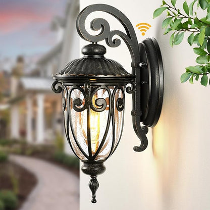 VIANIS Dusk to Dawn Porch Lights Outdoor, Outdoor Wall Lights Oil Rubbed Bronze, Waterproof Outside Lights for House, House, Entryway, Porch, Garage, Anti-Rust, Vintage Style