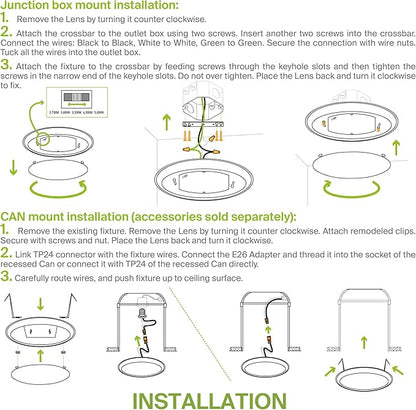 ASD 1 Pack LED Disk Lights 4 Inch, 10W 5CCT 2700K-5000K 685LM CRI90+, Dimmable Flush Mount Ceiling Light Fixture, Low Profile Surface Mount Disc Lights, Junction Box or Recessed Can Install, UL