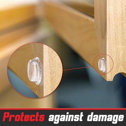 Self Adhesive Bumpers - 1/2” Diameter - 100 pcs - Standard Clear Round Bumper for Cabinets, Drawers, Cutting Boards, Picture Frames and Furniture - Sound dampening Protects Against Damage