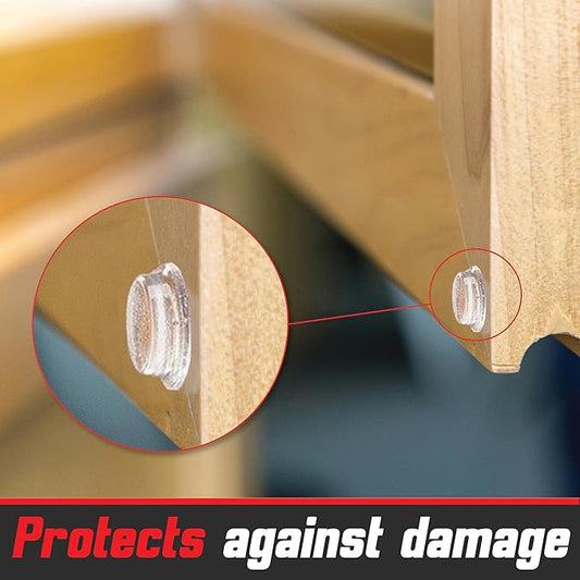 Self Adhesive Bumpers - 1/2” Diameter - 100 pcs - Standard Clear Round Bumper for Cabinets, Drawers, Cutting Boards, Picture Frames and Furniture - Sound dampening Protects Against Damage