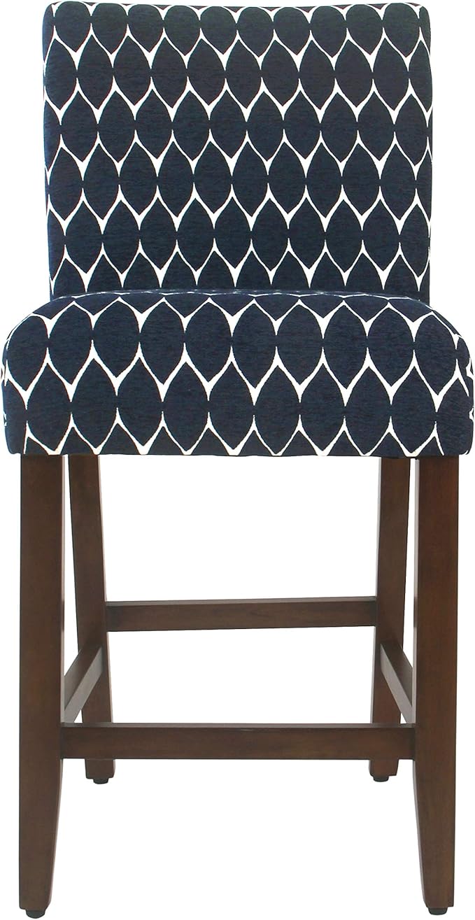Homepop Home Decor | Modern Counter Stool | Counter Stools With Back | Decorative Home Furniture, Navy