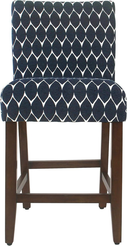 Homepop Home Decor | Modern Counter Stool | Counter Stools With Back | Decorative Home Furniture, Navy