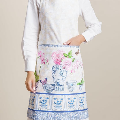 Maison d' Hermine 100% Cotton Apron for women with Pocket Kitchen Chef Apron for Men Cooking Mothers Day Gifts