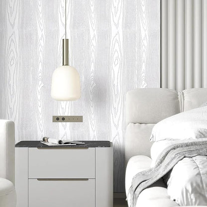 Yun-aeon White and Silver Wood Contact Paper 17.3"x80" Rustic Wooden Peel and Stick Wallpaper Removable Self-Adhesive Wallpaper Wood Grain Contact Paper for Countertops Cabinets