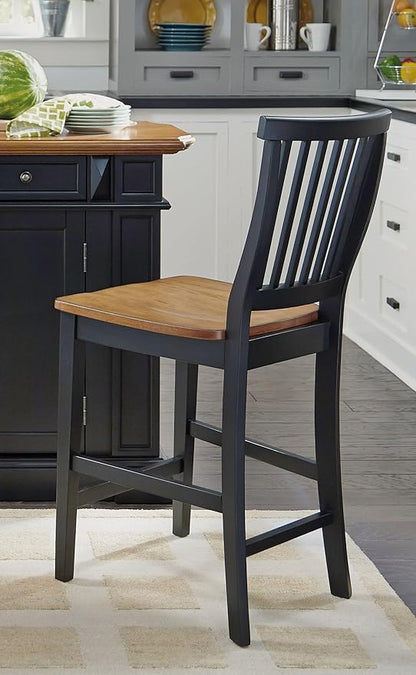 Homestyles Americana Black Counter Stool