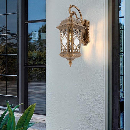 Outdoor Wall Light Fixtures, IP55 Waterproof Outside Wall Lantern Retro Exterior Wall Sconces Vintage Wall-Mounted Lights for Garage House Porch Doorway, E26 w/o Bulb
