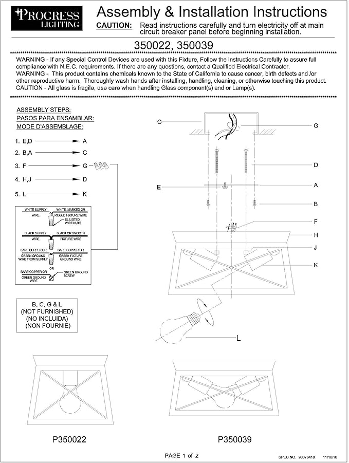 Progress Lighting Briarwood Collection 2-Light Ceiling Light, Flush Mount Ceiling Light Fixture for Interior Kitchen Lights, Hallway, Bedroom, Living Room, 12-Inch by 6-Inch, Graphite