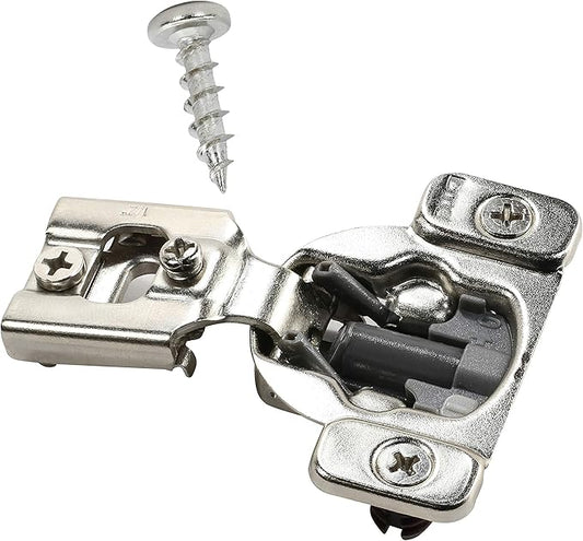 DTC 1/2" Overlay Soft Close 105 Degree 2 Cam Press in Face Frame Concealed Cabinet Hinge 6-Way Adjustable H8E055H (1 Pack)