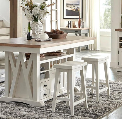 Parker House Americana Modern Dining 72 in. Island Counter-Height Extendable Dining Table