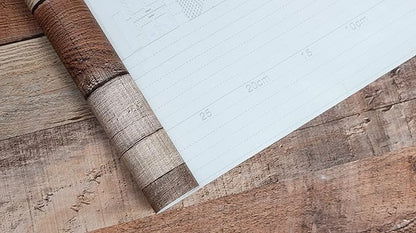 Yun-aeon Natural Wood-Cinnamon Wood Contact Paper Peel and Stick Wallpaper 17.3"x 200"Self Adhesive Removable Vintage Faux Wood Wall Paper Plank Shelf Home Decoration Kitchen Counter Cover Use