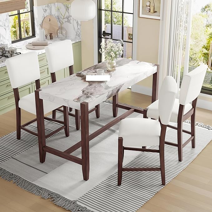 Mid Century Modern Bar Stools Set of 4, 40.4" Counter Stools with Back, Linen Upholstered Barstools Chairs for Kitchen Island Dining Room, Beige，Grey,for Living Room