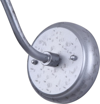 Canarm Rustica 1-Light Outdoor Barn Light, 10-Inch Galvanized Wall Mounted Gooseneck Outdoor Lighting, Wet-Rated for Porch, Garage and Entryway