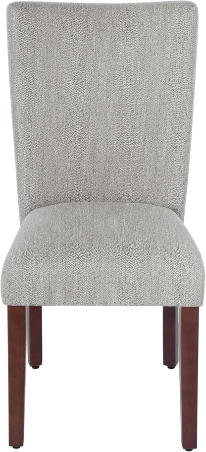 HomePop Parsons Classic Upholstered Accent Dining Chair, Single Pack, Light Grey