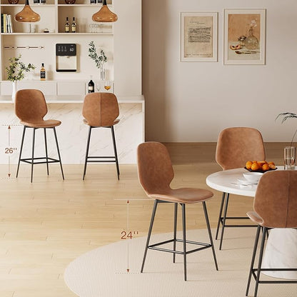 HOMMPA Counter Height Stools with Back (2, 26IN)