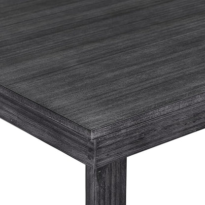 VilroCaz Farmhouse Counter Height Dining Table Set for 4, Wooden 5-Piece Kitchen Dining Room Pub Bar Table Set, 47'' Rectangular Dining Table and 4 Upholstered Stools for Small Places (Gray-H)