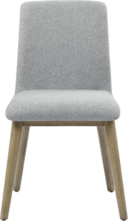 Farmhouse Dining Chairs Set of 2 - Upholstered Mid Century Armless Side Chairs with Back, Durable Polyester Fabric for Kitchen Island, Living Room, Restaurant