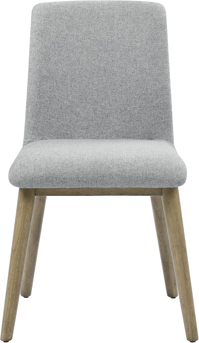 Farmhouse Dining Chairs Set of 2 - Upholstered Mid Century Armless Side Chairs with Back, Durable Polyester Fabric for Kitchen Island, Living Room, Restaurant
