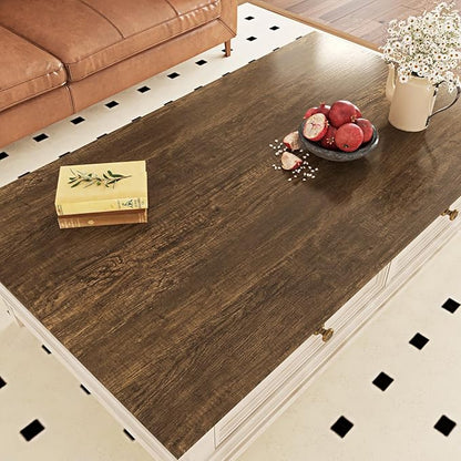 WESTICK Glossy Wood Contact Paper for Countertops Vintage Brown Wood Peel and Stick Wallpaper Waterproof Countertop Contact Paper for Kitchen Table Top Desk Cabinets 15.8" x 196"