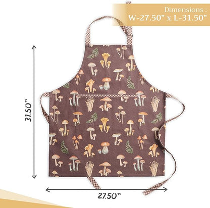Maison d' Hermine 100% Cotton Apron for women with Pocket Kitchen Chef Apron for Men Cooking Mothers Day Gifts