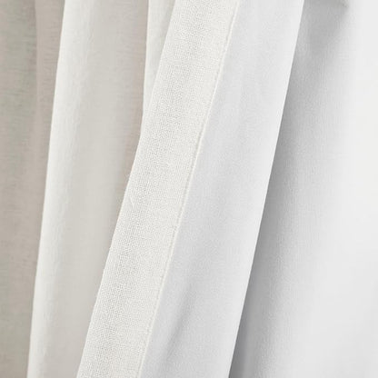Lush Decor Linen Button Window Curtain Panel, Single, 40" W x 84" L, Off-white - Country Curtains - Rustic Decor - Color Block Modern Farmhouse Curtains For Living Room, Bedroom & Dining Room