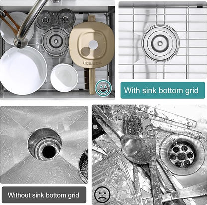 25 inch Kitchen Sink Single Bowl - Drop-in Topmount Kitchen Sink with Protective Bottom Grid, 304 Stainless Steel Overmount Kitchen Bar Sink Handmade with Basket Strainer, 25×18×9 inch