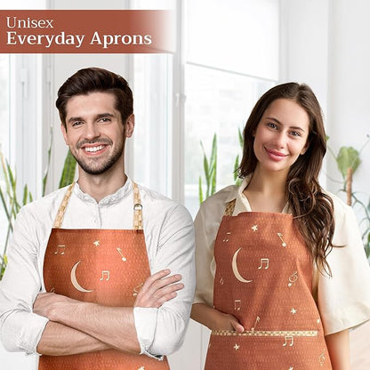 Maison d' Hermine 100% Cotton Apron for women with Pocket Kitchen Chef Apron for Men Cooking Mothers Day Gifts