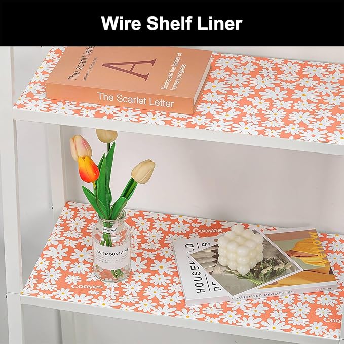 Cooyes Shelf Liner – Premium Non-Adhesive Cabinet & Drawer Liner for Kitchen – Waterproof Shelf Paper with Modern Pattern – Durable EVA Cabinet Mat – Easy to Cut （24" W x 120" L）