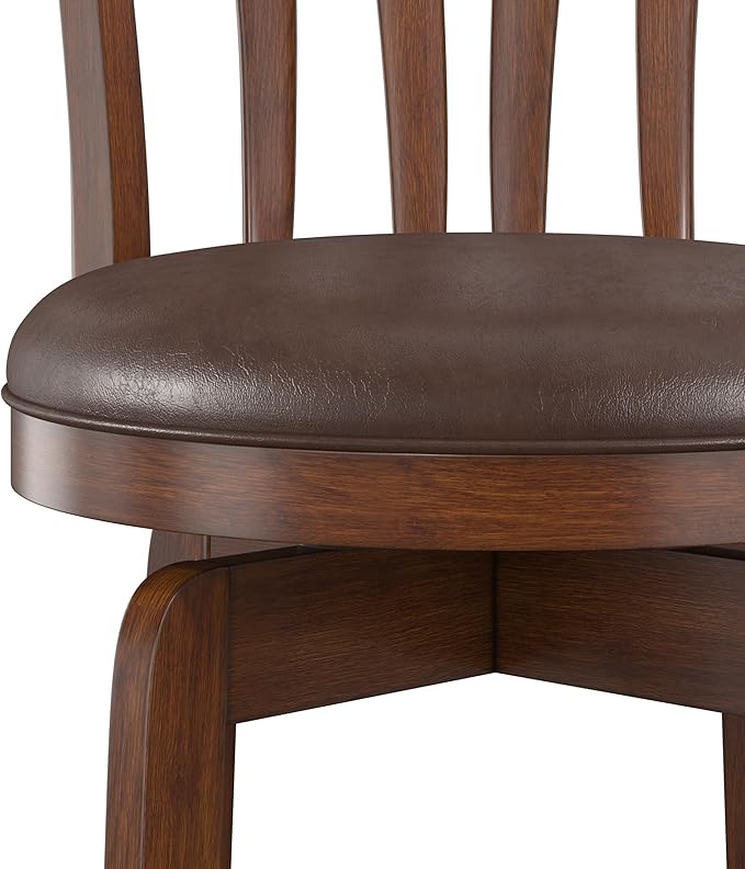 Hillsdale 25.5" Savana Wood Swivel Counter Height Stool, Cherry