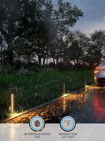 LEONLITE 5CCT Low Voltage Landscape Lights, 7W 12-24V LED Pathway Lights, Die-Casted Aluminum, IP65 for Outdoor Path Sidewalk Walkway, 1800K/2700K/3000K/4000K/5000K, ETL, Oil Rubbed Bronze, Pack of 4