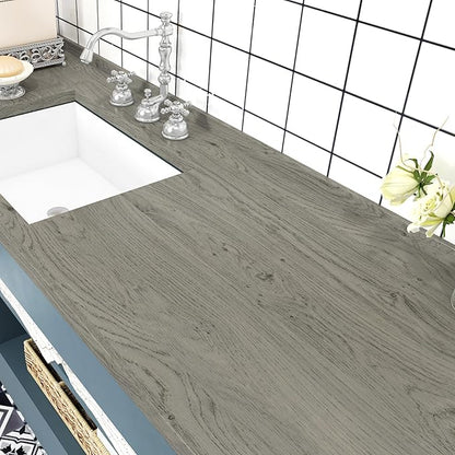 WESTICK Wood Grain Contact Paper Peel and Stick Wood Wallpaper for Cabinets Removable Rustic Wood Grain Contact Paper for Countertops Waterproof Furniture Drawers Liner Bathroom Walls 15.8" x 78"