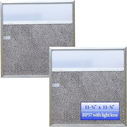 BP57 Stove Hood Vent Filter for 43000 Series Br-oan Range Hood Filters with Light Lens 11 3/8" x 11 3/4" The Kitchen Exhaust Carbon Fan filter It's fit for Nut-one Grease Filter Replacement(1-Pack)