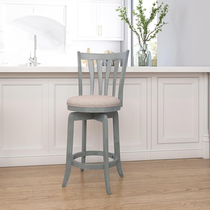 Hillsdale Furniture Hillsdale Savana Swivel Counter Stool, Blue