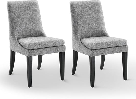 KISLOT Modern Dining Chair Set of 2 Upholstered Performance Fabric Mid Century Comfy Armlesschair for Kitchen Living Room,1 Box