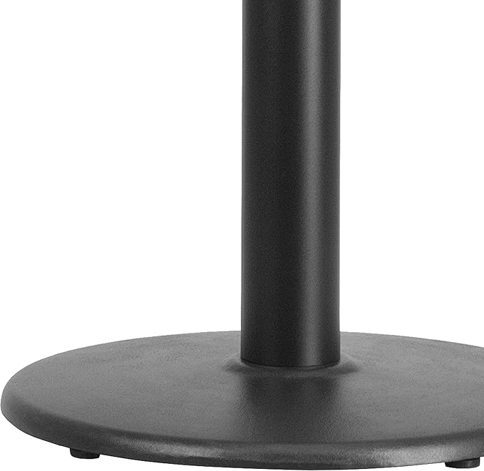 Flash Furniture Beverly 18" Round Restaurant Table Base with 3" Diameter Table Height Column, Commercial Cast Iron Restaurant Round Table Base, Black