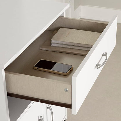 South Shore Axess Microwave Cart on Wheels Pure White, Contemporary
