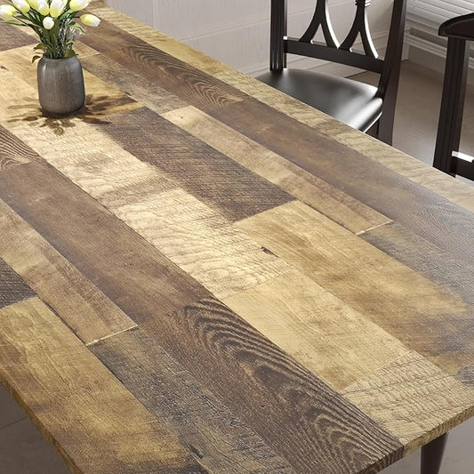 LaCheery Butcher Block Contact Paper 317 x 36 Inch Wide Thick Brown Wood Contact Paper for Countertops Waterproof Heat Resistant Shiplap Peel and Stick Wallpaper for Kitchen Desk Vinyl Wrap Large Roll