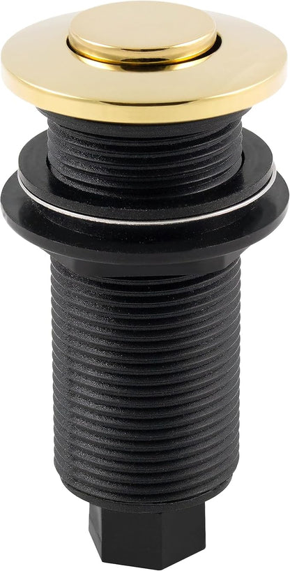 Westbrass ASB-B3-01 Sink Top Waste Disposal Replacement Air Switch Trim Only, Flush Button, Polished Brass