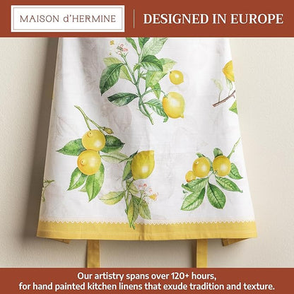 Maison d' Hermine 100% Cotton Apron for women with Pocket Kitchen Chef Apron for Men Cooking Mothers Day Gifts