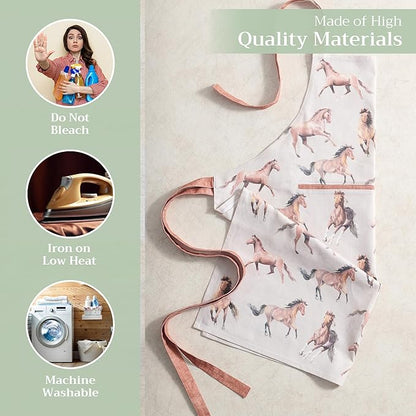 Maison d' Hermine 100% Cotton Apron for women with Pocket Kitchen Chef Apron for Men Cooking Mothers Day Gifts