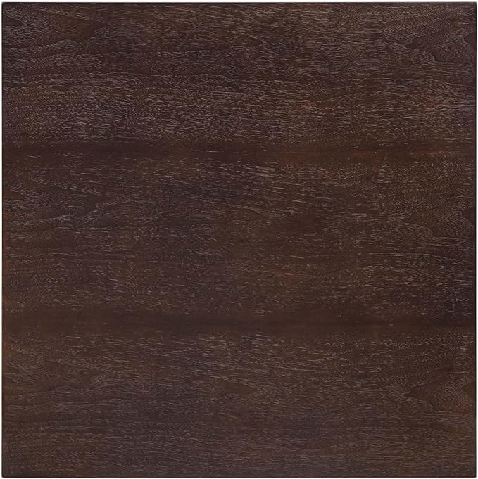 Modway Verne Square Wood Grain 24" Dining Table in Gold Cherry Walnut